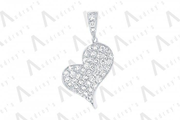 18K WHITE GOLD DIAMOND PENDANT