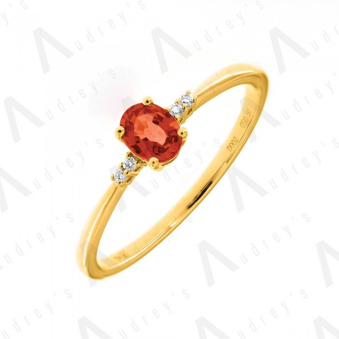 18 KARAT DIAMOND AND GEMSTONE RING