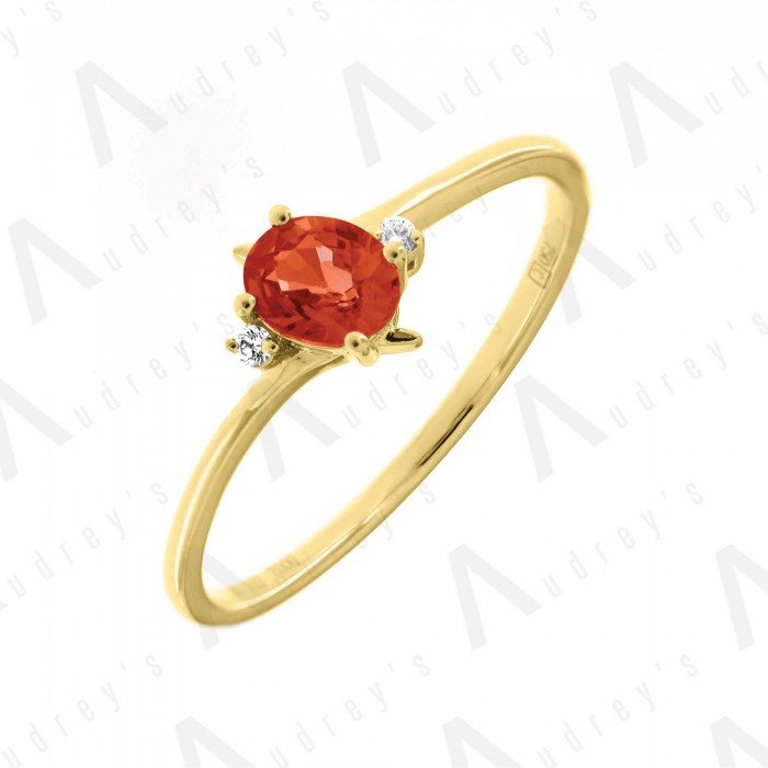 18 KARAT DIAMOND AND GEMSTONE RING