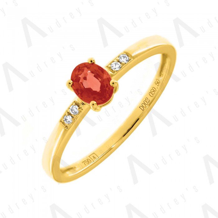 18 KARAT DIAMOND AND GEMSTONE RING