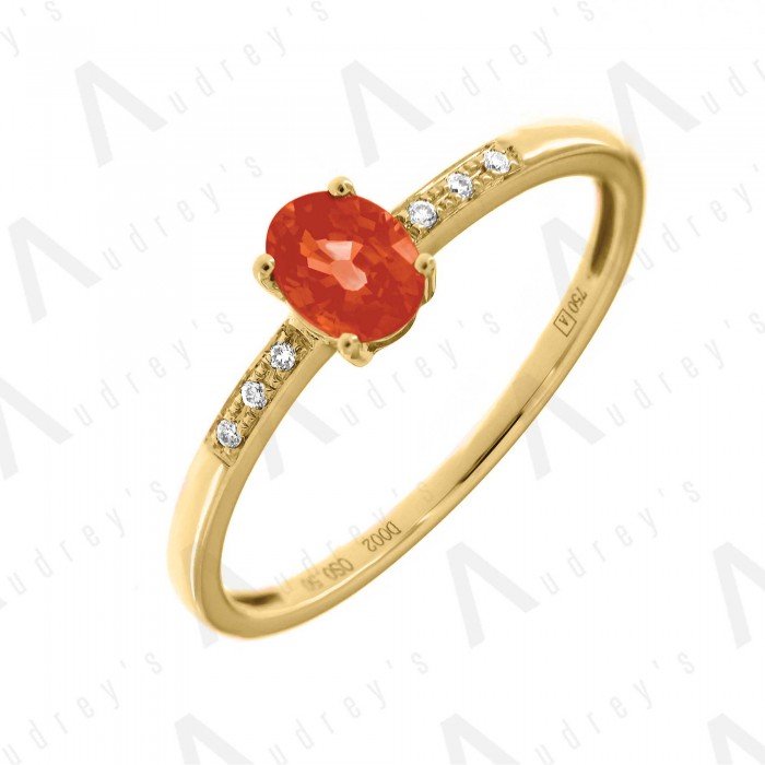 18 KARAT DIAMOND AND GEMSTONE RING