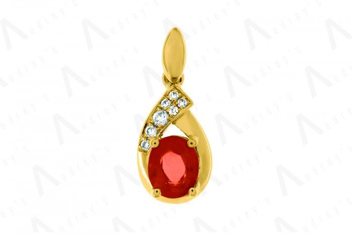 18 KARAT DIAMOND AND GEMSTONE PENDANT