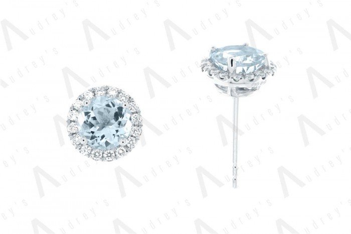 18 KARAT DIAMOND AND GEMSTONE EARRING