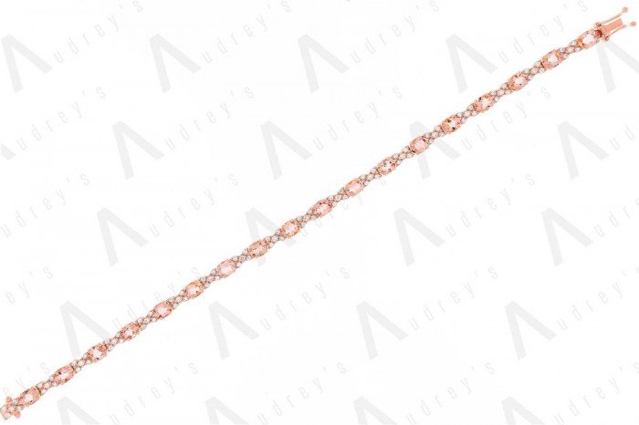18 KARAT DIAMOND AND GEMSTONE BRACELET