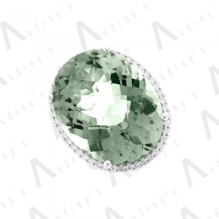 18 KARAT DIAMOND AND GEMSTONE RING
