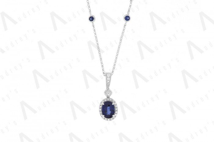 18 KARAT DIAMOND AND GEMSTONE NECKLACE