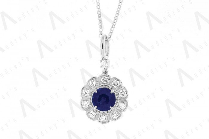 18 KARAT DIAMOND AND GEMSTONE NECKLACE