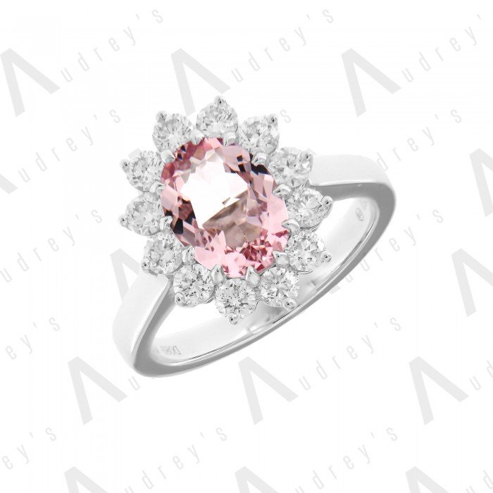 18 KARAT DIAMOND AND GEMSTONE RING