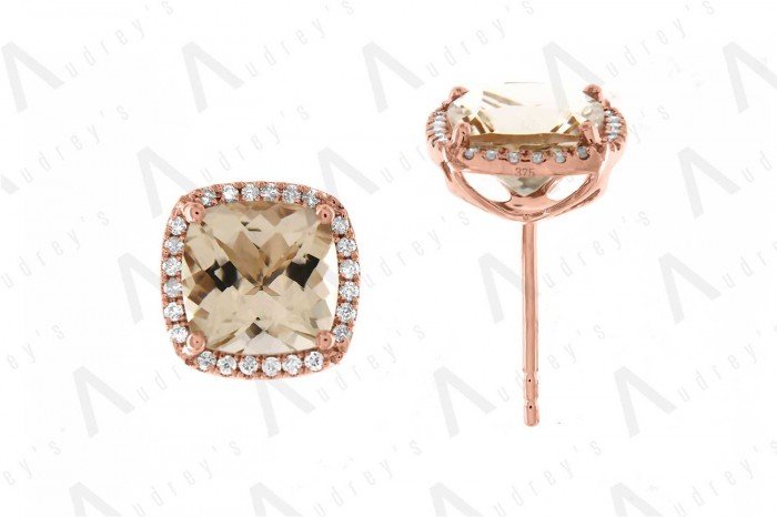 9 KARAT DIAMOND AND GEMSTONE EARRING