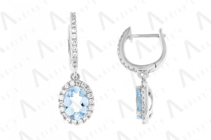 18 KARAT DIAMOND AND GEMSTONE EARRING