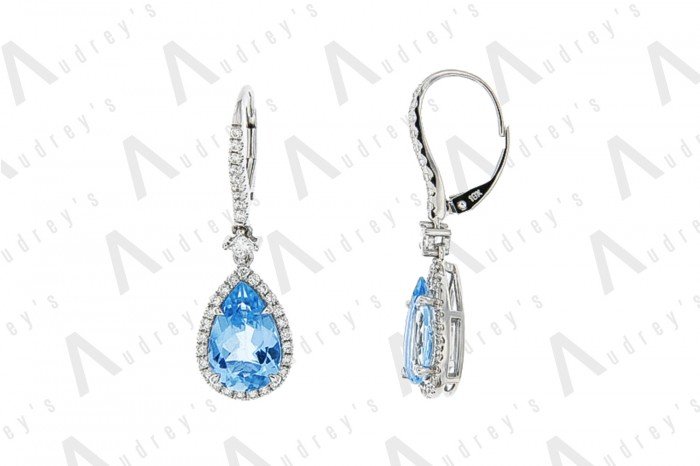18 KARAT DIAMOND AND GEMSTONE EARRING