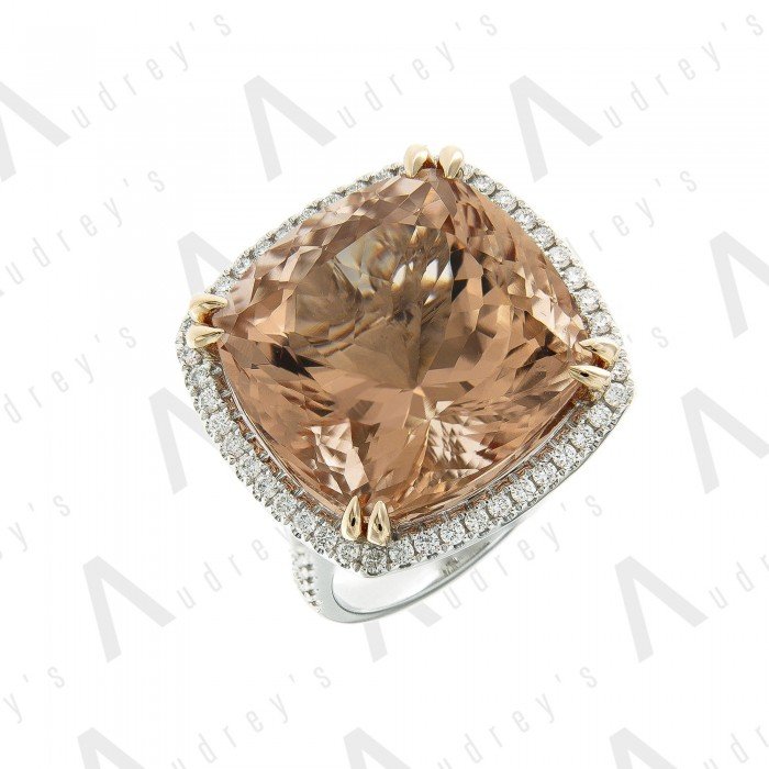 18 KARAT DIAMOND AND GEMSTONE RING