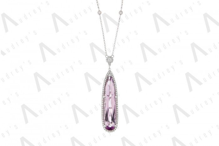 18 KARAT DIAMOND AND GEMSTONE NECKLACE
