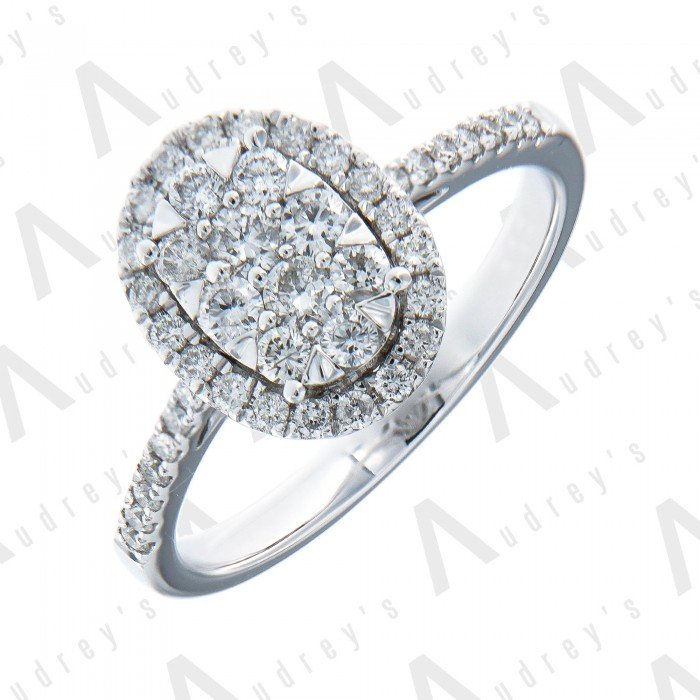 18K WHITE GOLD DIAMOND RING