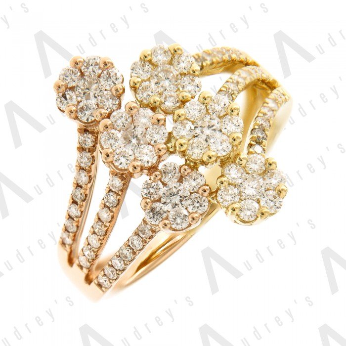 18K ROSE GOLD DIAMOND RING