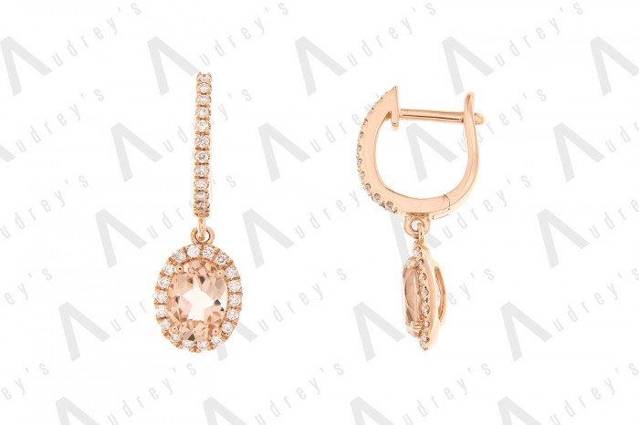 18 KARAT DIAMOND AND GEMSTONE EARRING