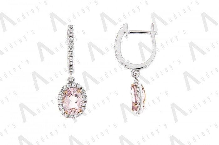 18 KARAT DIAMOND AND GEMSTONE EARRING