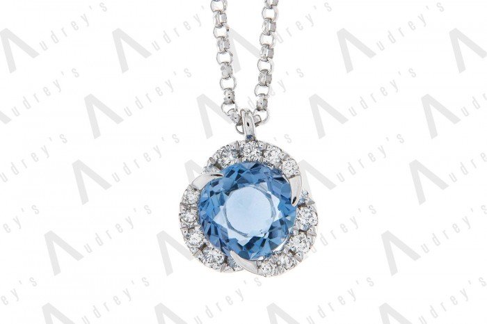 18 KARAT DIAMOND AND GEMSTONE NECKLACE