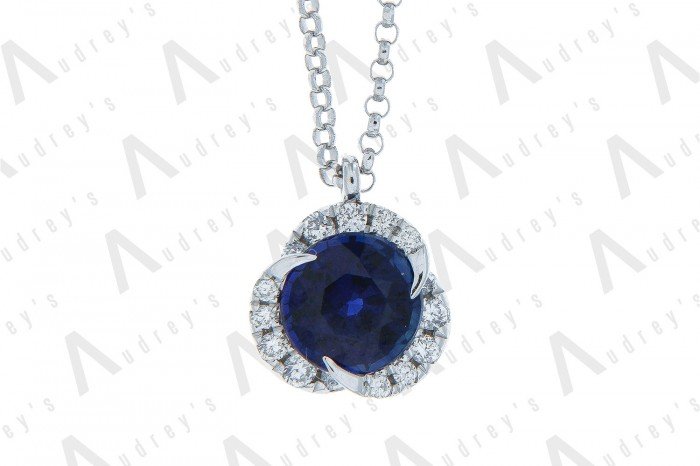 18 KARAT DIAMOND AND GEMSTONE NECKLACE