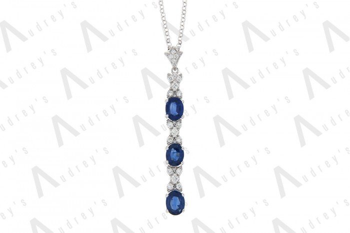 18 KARAT DIAMOND AND GEMSTONE NECKLACE