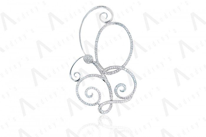 18K WHITE GOLD DIAMOND PENDANT