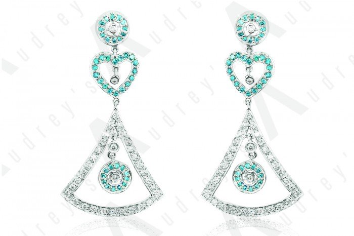 18K WHITE GOLD EARRING