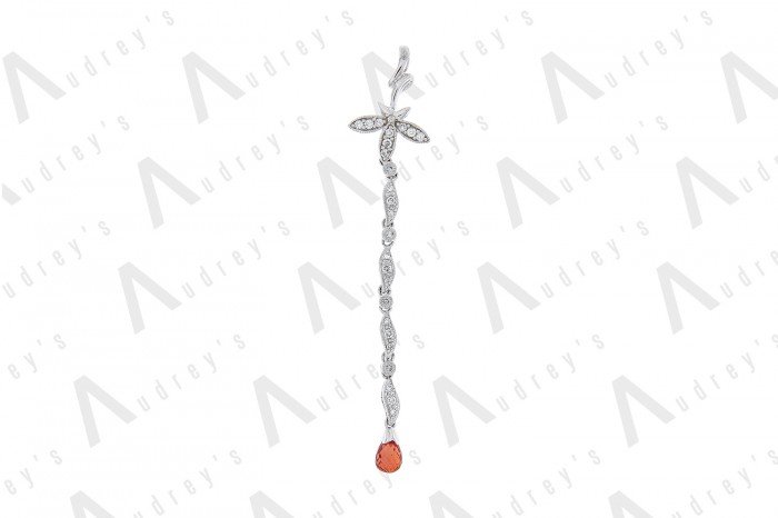 18 KARAT DIAMOND AND GEMSTONE PENDANT