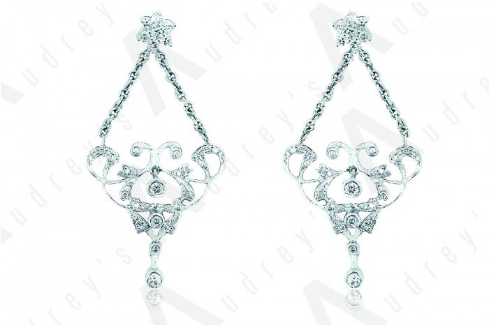 18K WHITE GOLD EARRING