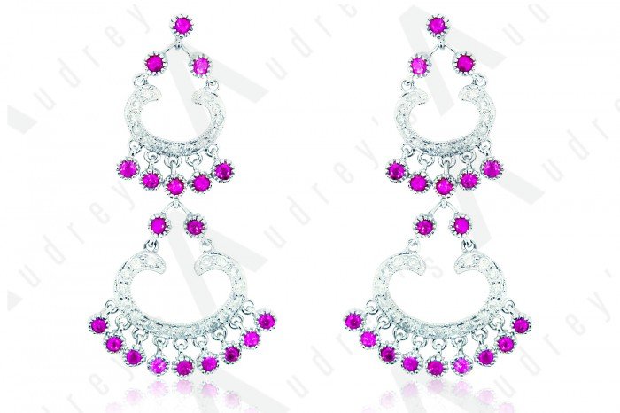18K WHITE GOLD EARRING