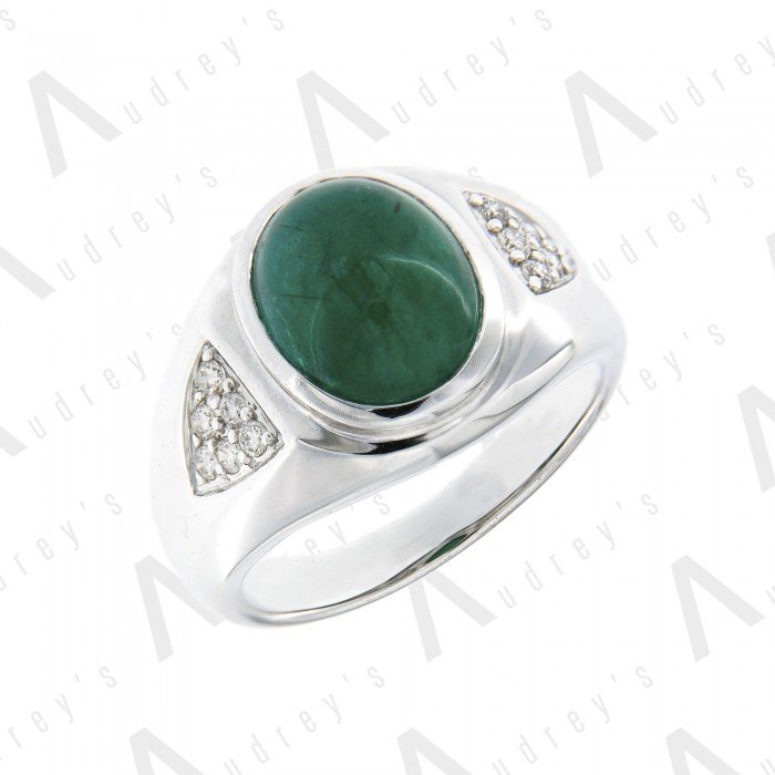 9 KARAT DIAMOND AND GEMSTONE RING