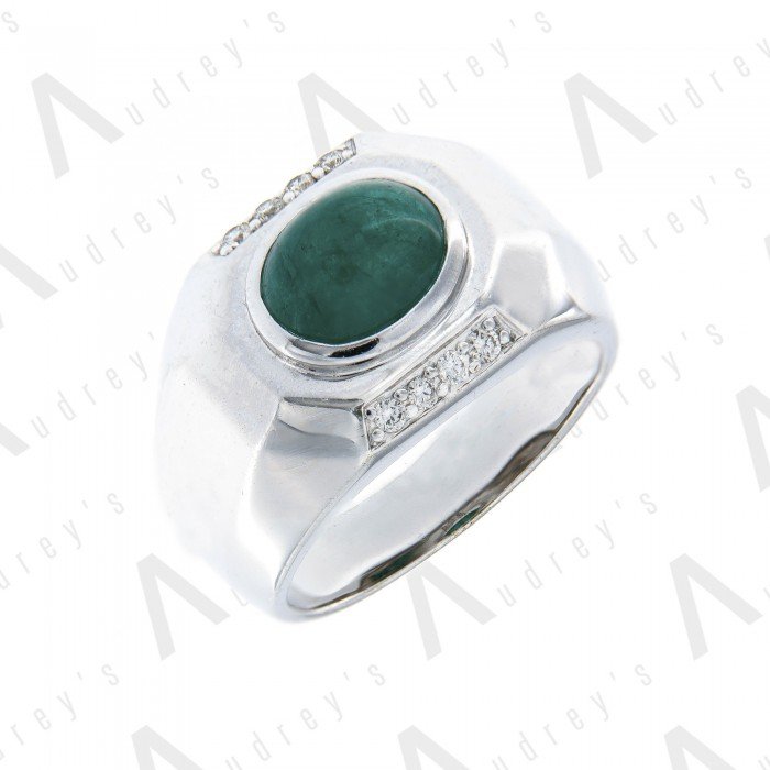 9 KARAT DIAMOND AND GEMSTONE RING
