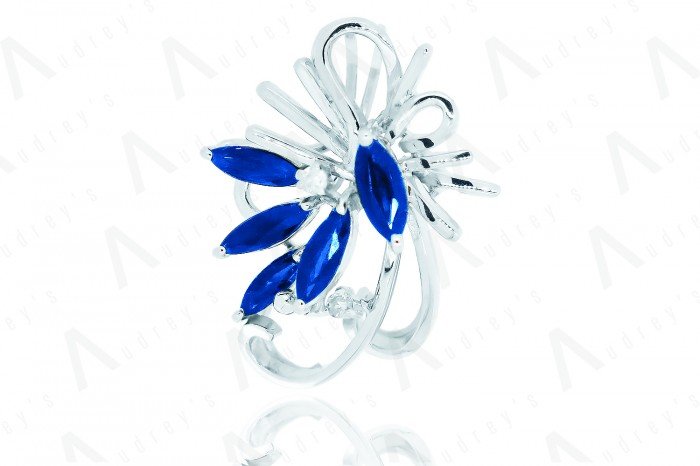 18 KARAT DIAMOND AND COLOR STONE PENDANT