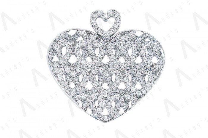 18K WHITE GOLD DIAMOND PENDANT