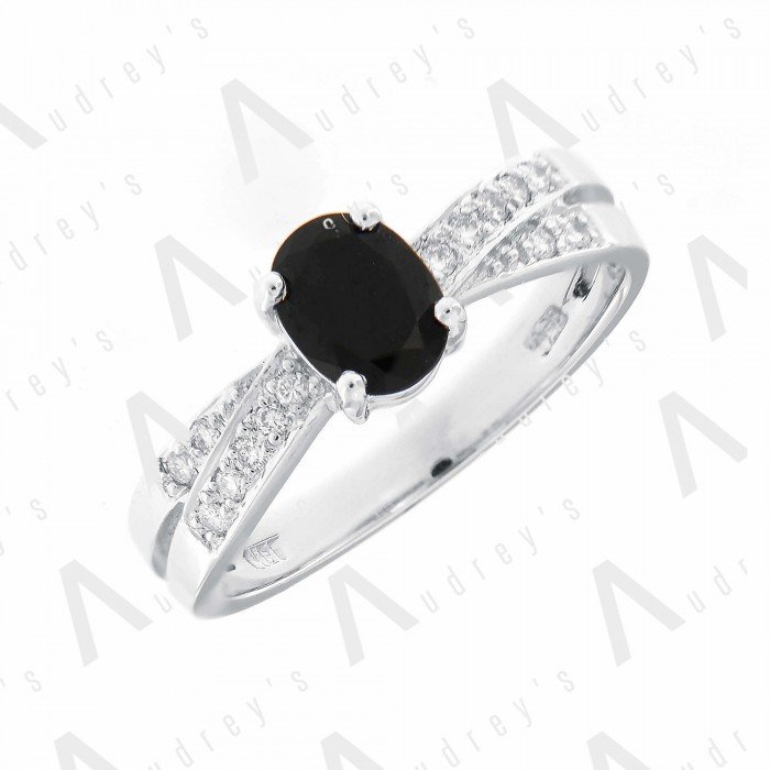18 KARAT DIAMOND AND GEMSTONE RING
