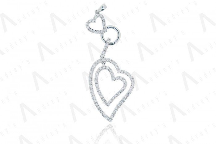 18K WHITE GOLD DIAMOND PENDANT