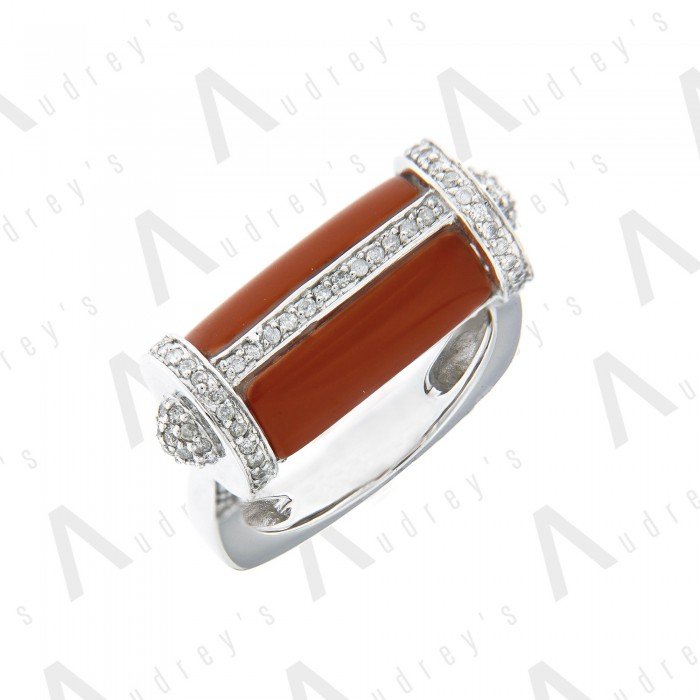 9 KARAT DIAMOND AND COLOR STONE RING