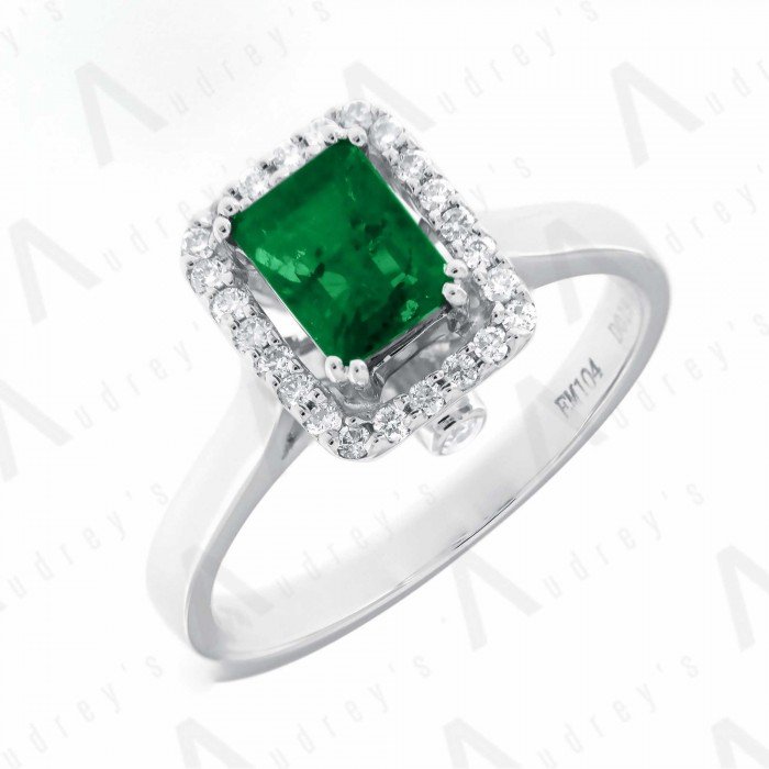 18 KARAT DIAMOND AND GEMSTONE RING