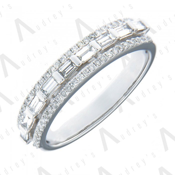 18K WHITE GOLD DIAMOND BAND