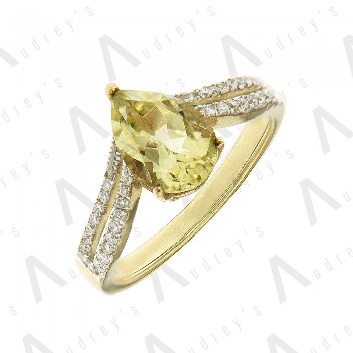 9 KARAT DIAMOND AND GEMSTONE RING
