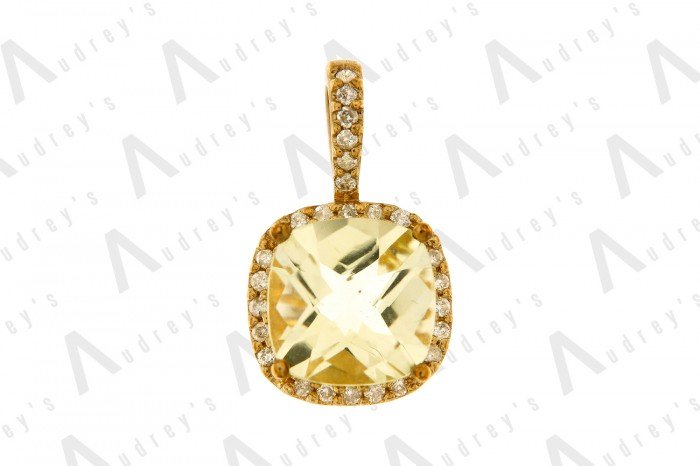 9 KARAT DIAMOND AND GEMSTONE PENDANT