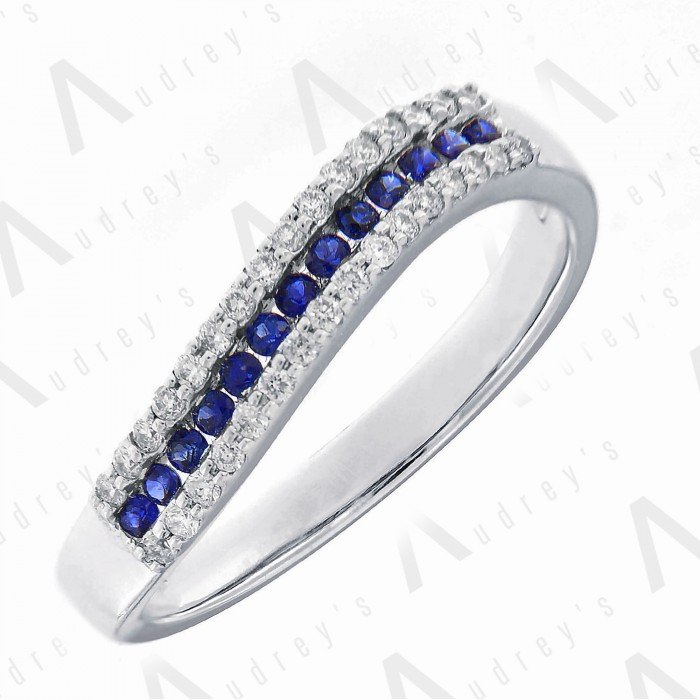 18 KARAT DIAMOND AND GEMSTONE RING