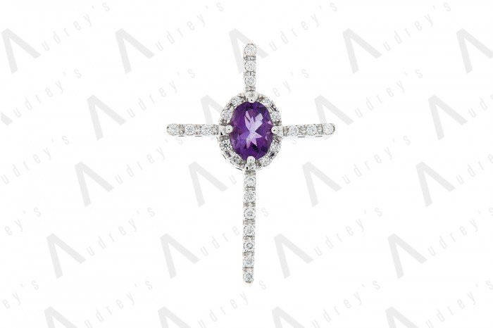 18 KARAT DIAMOND AND GEMSTONE PENDANT
