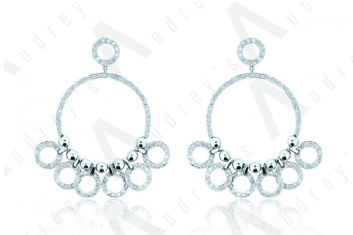 18K WHITE GOLD EARRING
