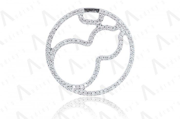 18K WHITE GOLD DIAMOND PENDANT