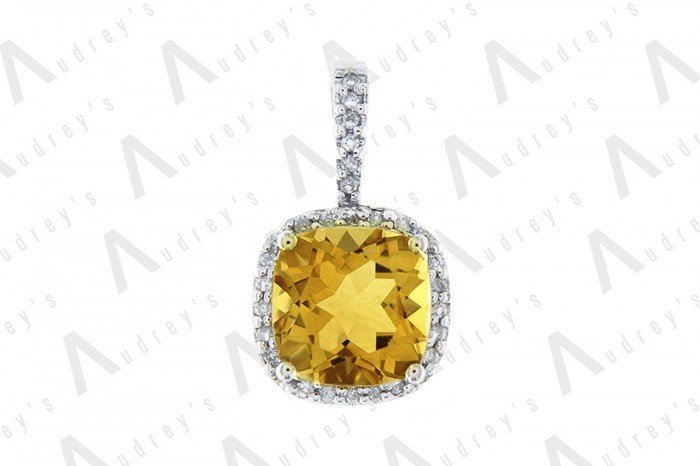 9 KARAT DIAMOND AND GEMSTONE PENDANT