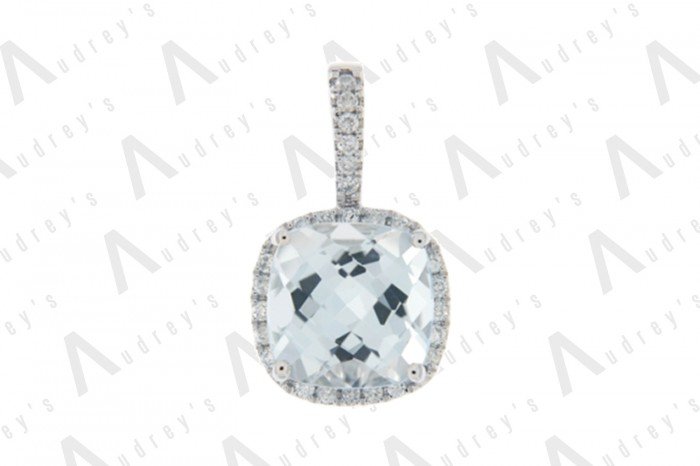 9 KARAT DIAMOND AND GEMSTONE PENDANT