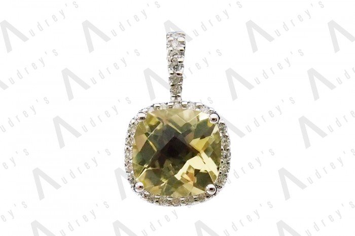 9 KARAT DIAMOND AND GEMSTONE PENDANT