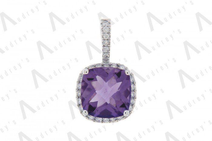 9 KARAT DIAMOND AND GEMSTONE PENDANT
