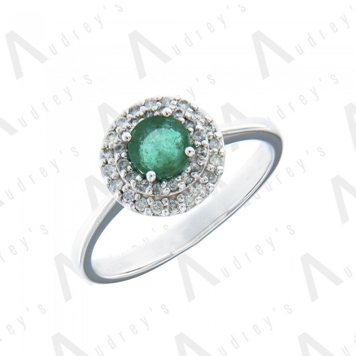 9 KARAT DIAMOND AND GEMSTONE RING