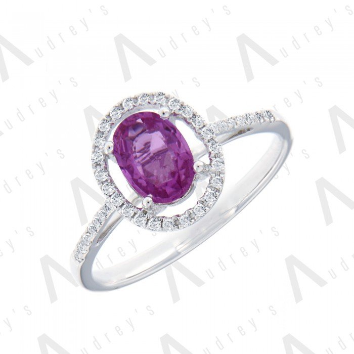 18 KARAT DIAMOND AND GEMSTONE RING